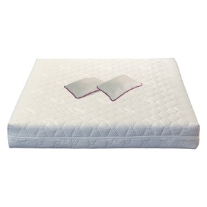 Set Saltea ortopedica, Jupiter Memory One 140x200x24cm, cu spuma poliuretanica, memory foam 4 cm, husa detasabila, tricot Silver Care, hipoalergenica, fermitate mediu spre tare, Saltsib plus 2 perne matlasate 50x70cm, lavabile la 60 C