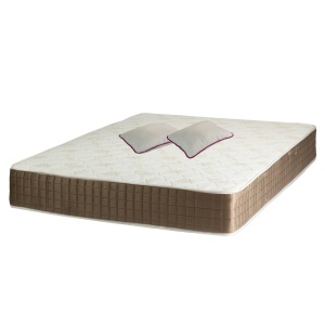 Set Saltea SuperOrtopedica Lux Roma, 140x200x23cm, fermitate tare, cu plasa arcuri tip bonell, reversibila, sistem aerisire perimetral, Saltex plus 2 perne matlasate microfibra 50x70cm, lavabile la 60 C