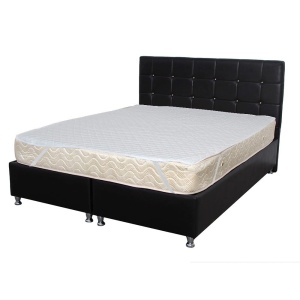 Set Saltea SuperOrtopedica Sofia, 140x200x20cm, fermitate medie, cu plasa arcuri tip bonell, reversibila, sistem aerisire cu butoni, Saltex plus husa hipoalergenica, microfibra, lavabila la 95 C