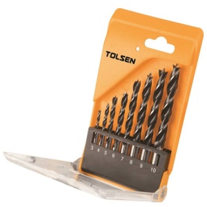 Set Tolsen de 8 burghie pentru lemn 3-10 mm