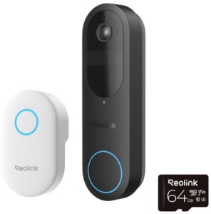 SONERIE VIDEO REOLINK D340B "Resolution:2048*2048 (4MP) @15FPS Field of View：150°（H）x150°（V）x 180°（D） Audio:Two way Talk PIR Detection 7000mAh WiFi:2.4GHz/5GHz Auto reply Storage:Micro SD Card Slot (up to 256GB) Waterproof:IP65" "Smart 2K Dual-Band - Img 2