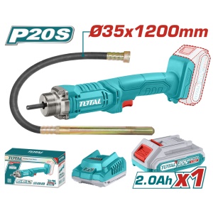 TOTAL - VIBRATOR DE BETON - 20V - 2.0Ah (INCLUDE ACUMULATOR SI INCARCATOR)