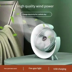 Ventilator portabil 5W, incarcare USB-C, 3 viteze, 5 moduri iluminare, unghi reglabil, diverse culori - Img 6