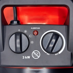Aeroterma de podea, ceramica, 3000 W, 2 trepte incalzire, mod ventilator, termostat reglabil, AE03, Energo - Img 3