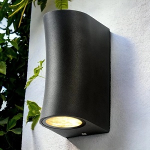 Aplica LED exterior Scope, negru, IP44, 2xGU10, corp iluminat perete modern din aluminiu - Img 2