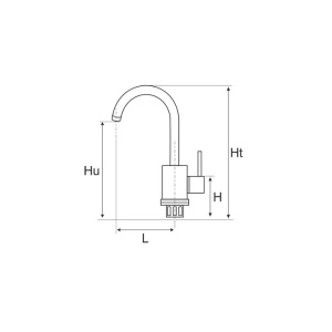 Baterie bucatarie Lebada Tip U inox 200x370mm - Img 3