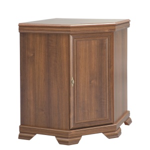 Comoda pe colt pentru living VMN1, Pal Melaminat, cu o usa, o polita, cu elemente din MDF, Nuc - Img 3