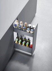 Cos jolly DTC, 150 x 450 mm, amortizare si extractie totala, laterale metalice, Gri