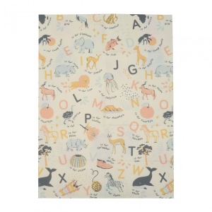 Covor de joaca pentru copii U-Grow, din spuma, pliabil, 2 fete, impermeabil, izolant, 120 x 180 x 1 cm, alfabet - Img 4