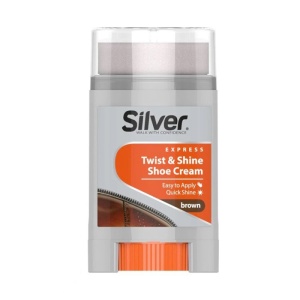 Crema lichida, intretinere incaltaminte, Maro, aplicator roll-on, 50 ml, Silver