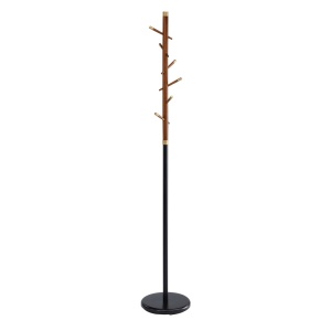 Cuier tip pom HM W67, baza metalica, 6 agatatori, de podea, negru - Img 3