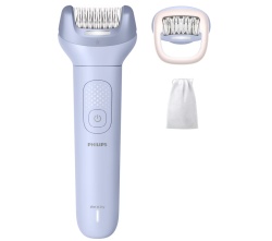 Epilator PHILIPS Seria 8000 BRE708/00, 32 pensete, 2 viteze, 3 accesorii, acumulator, mov