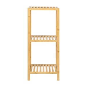 Etajera depozitare si organizare KL271, cu 3 rafturi, lemn, multifunctional, natur - Img 3