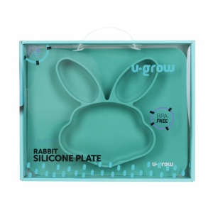 Farfurie din silicon, forma iepuras, U-Grow - Img 3