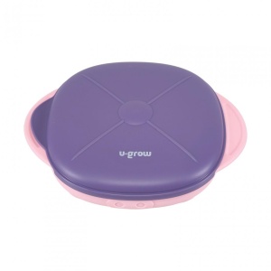 Farfurie silicon cu capac , mov, U-Grow - Img 2