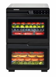 FOOD DEHYDRATOR HEINNER DUALDRY PRO HFD-KDDB1200BKSS, 1000-1200W, LED DISPLAY, DUAL STORAGE WITH AIRFLOW SYSTEM (FAN INSIDE EACH COMPARTMENT), 12 STAINLESS STEEL TRAYS, 2 FRUIT ROLL TRAYS, 2 MESH SHEETS, TEMPERATURE: 35-80 ℃, TIMER: 30 MIN - 48H, - Img 7