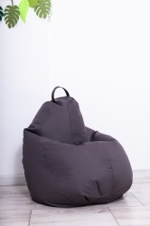 Fotoliu tip puf marimea XL, husa impermeabila, gri