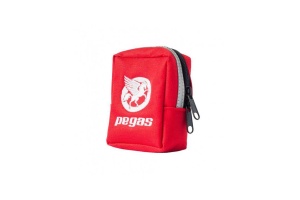 Geanta ghidon Pegas SB-009, cu QR, 1 compartiment, dim: 10x7.5x4.5cm, material poliestrer 600D dublat cu pvc, banda reflectorizanta, Rosu