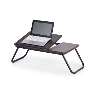 Masa laptop plianta HM B19, unghi de inclinare ajustabil, MDF, nuc inchis