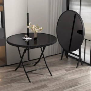 Masa plianta rotunda pentru 3 persoane, D70 cm – Design modern si compact - Img 1