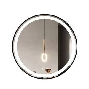 Oglinda baie rotunda, iluminare LED, senzor touch, functie dezaburire, 70 x 70 cm