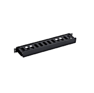 Organizator cabluri 19", 1U, plastic, negru RAL9005