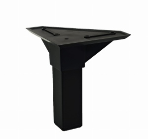 Picior mobilier H100 mm, baza patrata, negru mat