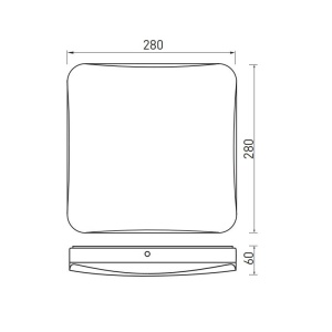Plafoniera LED patrata Empolio 24W GTV Alb - Img 2