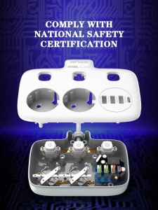 Prelungitor tip priza cu protectie Serioux Quick Charge 3.0, parametri nominali: 2500W-10A(Max) 250V, Intrare: AC100-250V 10A 50/60HZ , Ieșire PD: 5V=3A 9V=2.22A 12V=1.67A 20W (MAX), Ieșire QC: 5V-3A 9V=2A 12V=1.5A 18W (MAX) , Ieșire Auto-ID: 5V-2.4A - Img 12