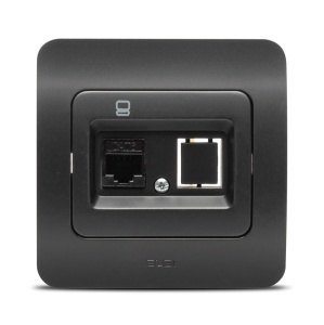 Priza retea, UTP RJ45, incastrabila, gama Jazz, negru mat, Elbi