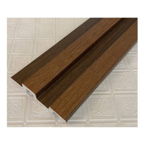 Riflaj decorativ din PVC stejar baituit cu nuc 2900x120mm