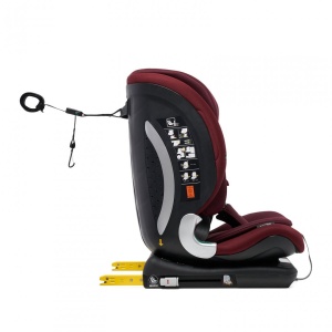 Scaun auto I-size U-Grow Goldfix Plus, isofix, 76-150 cm (9-36 kg), boxa bluetooth, rosu - Img 6