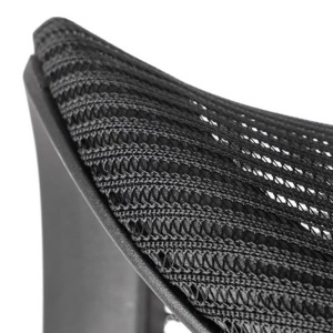 Scaun birou cu mesh Hm Loreto, ergonomic, suport lombar, baza polipropilena, mecanism de balans, inaltime reglabila, material respirabil, 100 kg, negru - Img 3