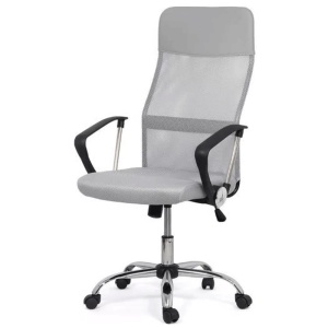Scaun birou ergonomic mesh OFF 907, baza cromata, cu tetiera, mecanism de balans, 110 kg - Img 1