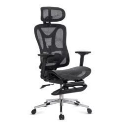 Scaun birou ergonomic multifunctional SYYT 9519, mesh, mecanism a-sincron, suport lombar, brate 3D,150 kg, negru - Img 2