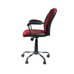 Scaun birou GN45, mesh piele ecologica, mecanism balans, inaltime reglabila, 80 kg, rosu negru - Img 2