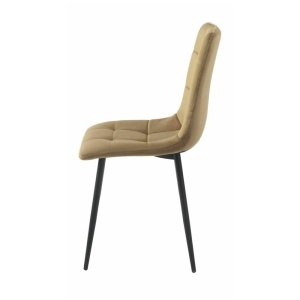 Scaun de living si bucatarie KL Mady, metalic, tapitat cu stofa,100 kg, 44x39x89 cm, bej - Img 2
