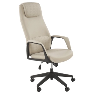 Scaun directorial HM Razor, piele ecologica, mecanism multiblock, tetiera integrata,120 kg, bej