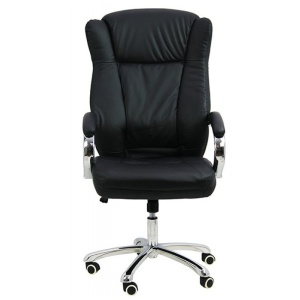 Scaun directorial OFF 314, ergonomic, spatar inalt, baza cromata, piele ecologica, 120 kg - Img 2