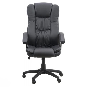 Scaun directorial OFF 510, mecanism de balans, piele ecologica, pivotant, inaltime reglabila, roti gumate, 100 kg - Img 3