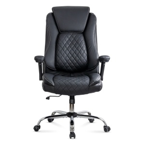 Scaun directorial OFF 651, piele ecologica, robust, cadru metalic, mecanism balans, 120 kg - Img 2
