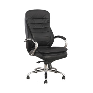 Scaun directorial SL Q154, Mecanism Multiblock, Piele ecologica, Inaltime ajustabila,100 Kg, Negru