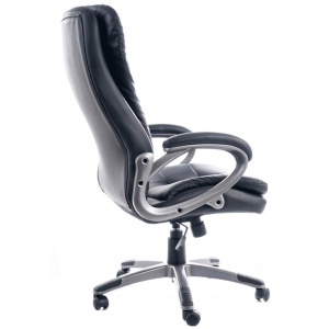 Scaun directorial SL Q270, cadru polipropilena, piele ecologica, inaltime ajustabila, mecanism balansare, 100 Kg, negru - Img 3