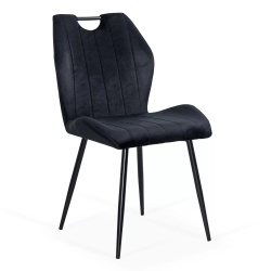 Scaun living BUC204, catifea, structura metalica, ergonomic, spatar cu maner, 120 kg