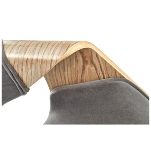 Scaun living HM K396 gri - stejar deschis - Img 2