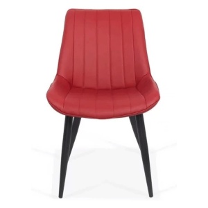 Scaun living si bucatarie BUC 203, piele ecologica, picioare metalice, 110 kg - Img 2