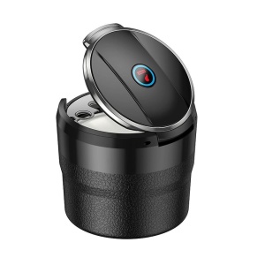 Scrumiera auto, 150 ml, cu iluminare, baza detasabila, Negru - Img 5