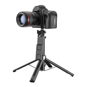 Selfie stick, cu telecomanda, trepied, bluetooth, Negru - Img 2