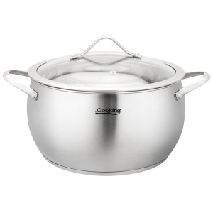 Semioala Heinner 6L inox 24x13.5 cm - compatibila inductie, capac sticla termorezistenta - Img 2