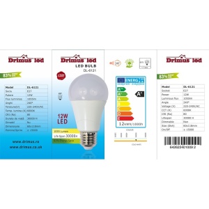 Set 10 Becuri LED Drimus 12W E27 Lumina rece DL 6121 - Img 2